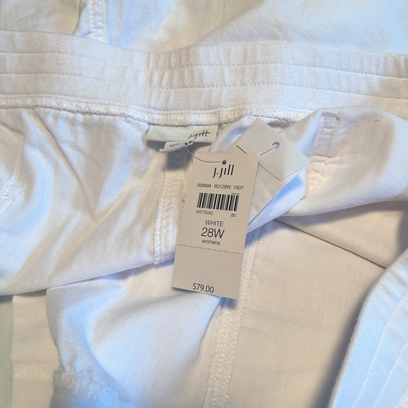 J. Jill 100% Cotton Pants Trousers 4 Pockets Hi Rise Rolled Leg Cropped Capri - Picture 7 of 11